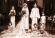 Malaysia / Singapore: A Peranakan bride and groom pose for their wedding photograph, Penang, c. 1925